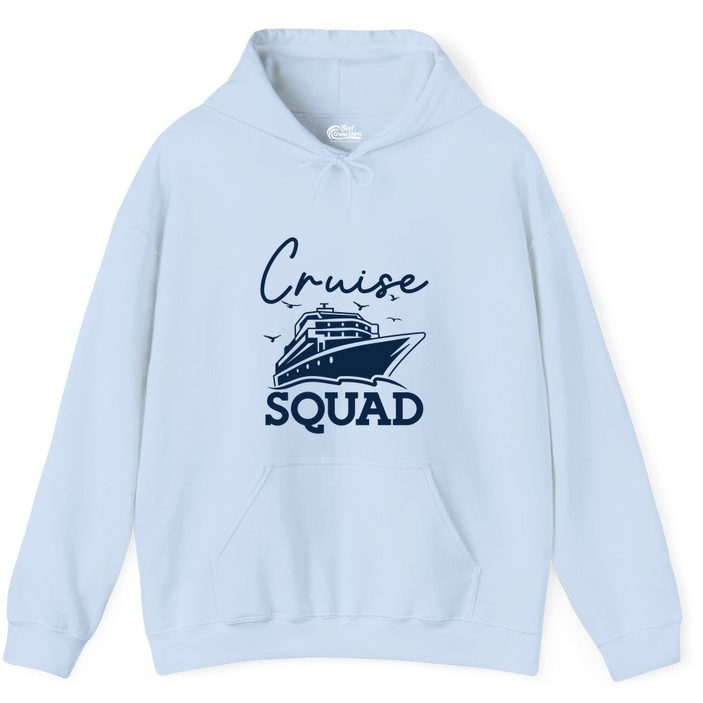 Cruise Squad Shirt - Group Cruise Shirts for Family Vacations (Hoodie) in Light Blue - Cruise Squad Group Travel Shirt Bold Ship Family Friends Tee