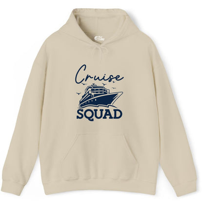 Cruise Squad Shirt - Group Cruise Shirts for Family Vacations (Hoodie) in Sand - Cruise Squad Group Travel Shirt Bold Ship Family Friends Tee