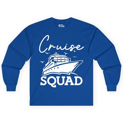 Cruise Squad Shirt - Group Cruise Shirts for Family Vacations (Long Sleeve) in Royal - Cruise Squad Group Travel Shirt Bold Ship Family Friends Tee