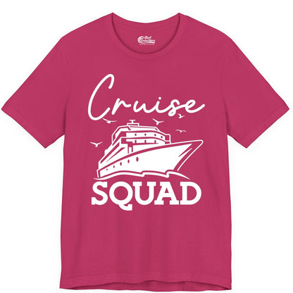 Cruise Squad Shirt - Group Cruise Shirts for Family Vacations (Premium Tee) in Berry - Cruise Squad Group Travel Shirt Bold Ship Family Friends Tee