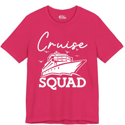 Cruise Squad Shirt - Group Cruise Shirts for Family Vacations (Premium Tee) in Fuchsia - Cruise Squad Group Travel Shirt Bold Ship Family Friends Tee