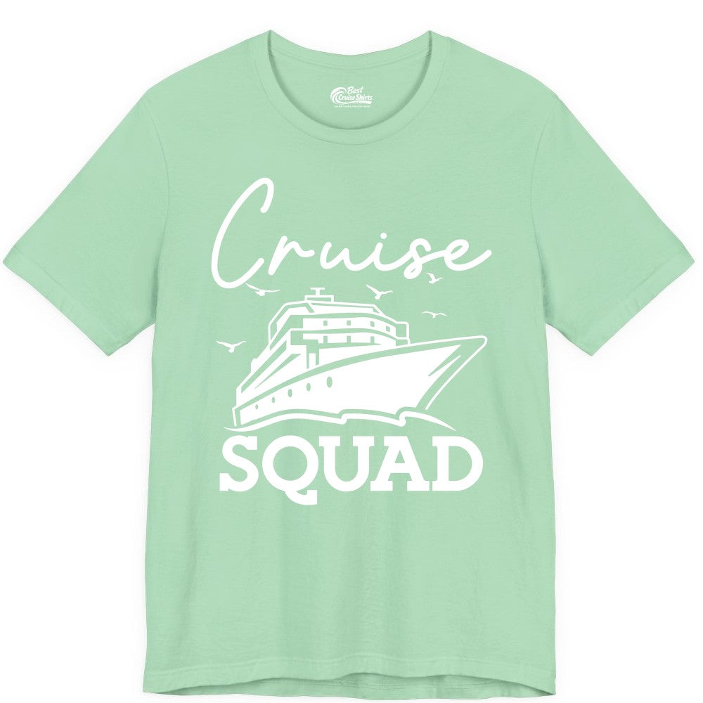 Cruise Squad Shirt - Group Cruise Shirts for Family Vacations (Premium Tee) in Mint - Cruise Squad Group Travel Shirt Bold Ship Family Friends Tee