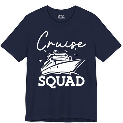 Cruise Squad Shirt - Group Cruise Shirts for Family Vacations (Premium Tee) in Navy - Cruise Squad Group Travel Shirt Bold Ship Family Friends Tee