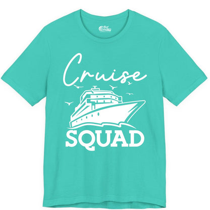 Cruise Squad Shirt - Group Cruise Shirts for Family Vacations (Premium Tee) in Teal - Cruise Squad Group Travel Shirt Bold Ship Family Friends Tee