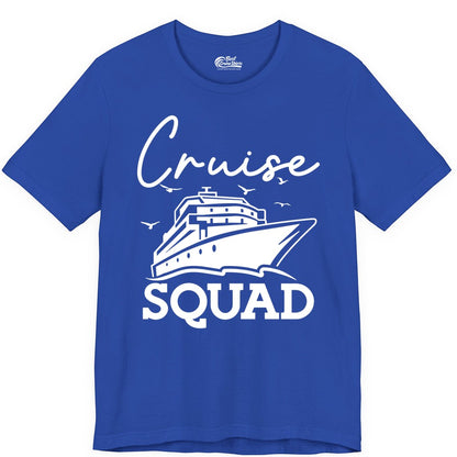 Cruise Squad Shirt - Group Cruise Shirts for Family Vacations (Premium Tee) in True Royal - Cruise Squad Group Travel Shirt Bold Ship Family Friends Tee