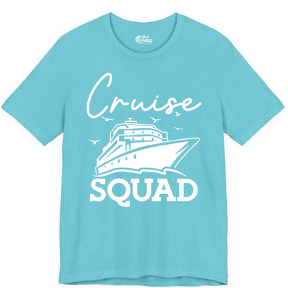Cruise Squad Shirt - Group Cruise Shirts for Family Vacations (Premium Tee) in Turquoise - Cruise Squad Group Travel Shirt Bold Ship Family Friends Tee