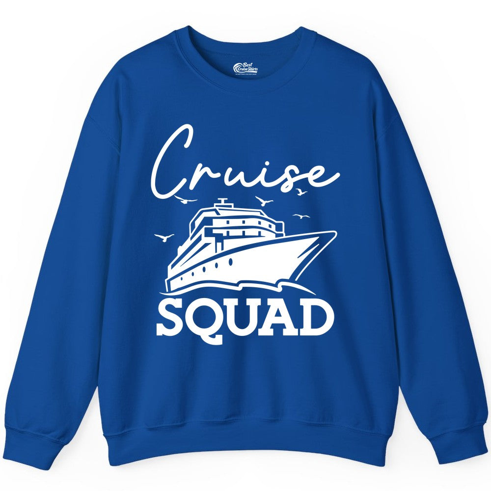 Cruise Squad Shirt - Group Cruise Shirts for Family Vacations (Sweatshirt) in Royal - Cruise Squad Group Travel Shirt Bold Ship Family Friends Tee