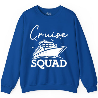Cruise Squad Shirt - Group Cruise Shirts for Family Vacations (Sweatshirt) in Royal - Cruise Squad Group Travel Shirt Bold Ship Family Friends Tee