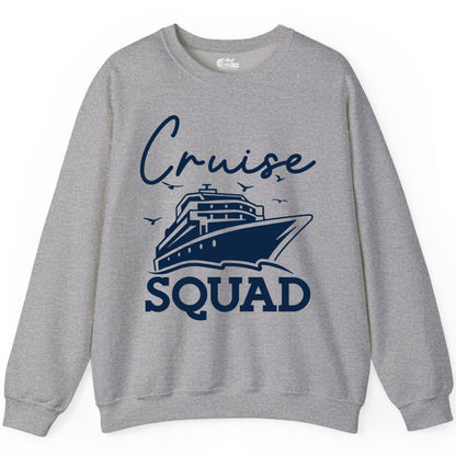 Cruise Squad Shirt - Group Cruise Shirts for Family Vacations (Sweatshirt) in Sport Grey - Cruise Squad Group Travel Shirt Bold Ship Family Friends Tee