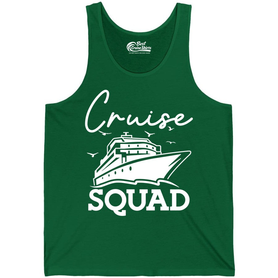 Cruise Squad Shirt - Group Cruise Shirts for Family Vacations (Tank Top) in Kelly - Cruise Squad Group Travel Shirt Bold Ship Family Friends Tee