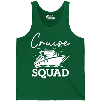 Cruise Squad Shirt - Group Cruise Shirts for Family Vacations (Tank Top) in Kelly - Cruise Squad Group Travel Shirt Bold Ship Family Friends Tee