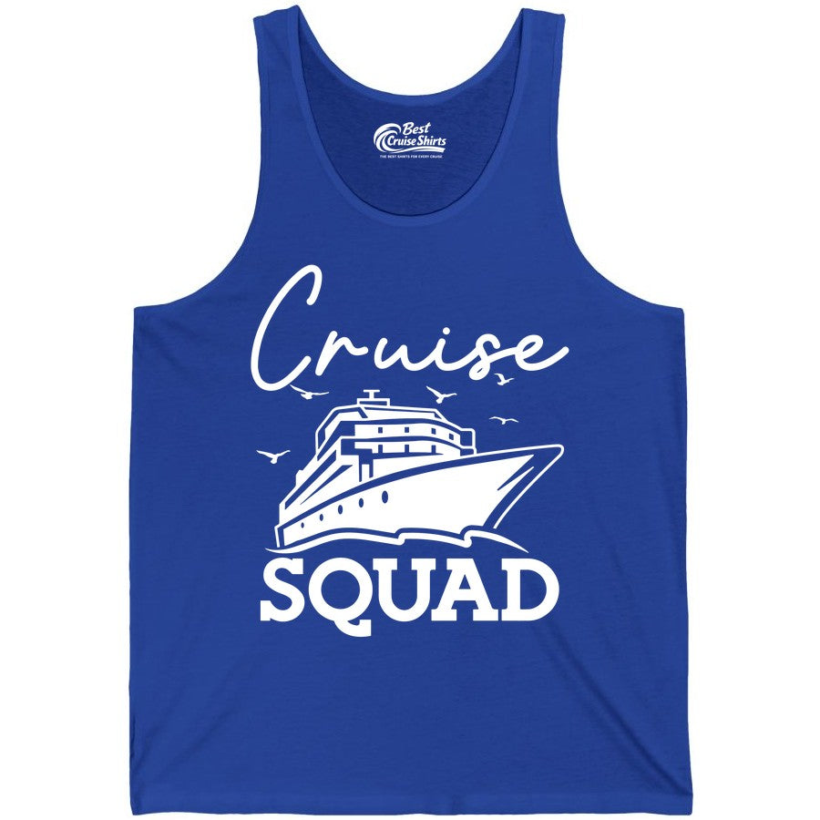 Cruise Squad Shirt - Group Cruise Shirts for Family Vacations (Tank Top) in True Royal - Cruise Squad Group Travel Shirt Bold Ship Family Friends Tee