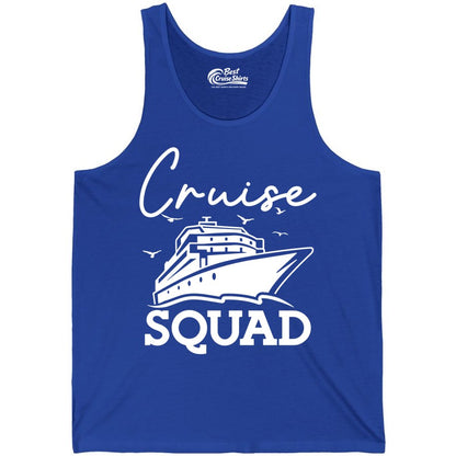 Cruise Squad Shirt - Group Cruise Shirts for Family Vacations (Tank Top) in True Royal - Cruise Squad Group Travel Shirt Bold Ship Family Friends Tee