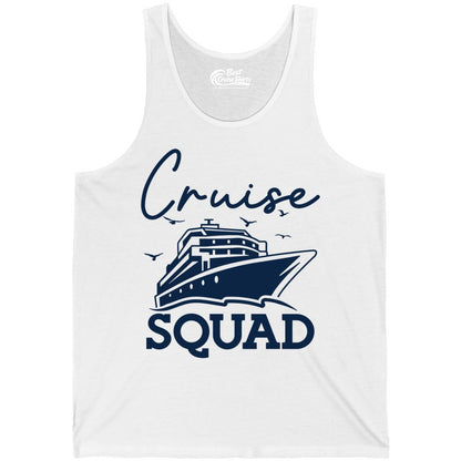 Cruise Squad Shirt - Group Cruise Shirts for Family Vacations (Tank Top) in White - Cruise Squad Group Travel Shirt Bold Ship Family Friends Tee