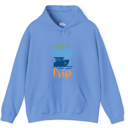 Family Cruise Shirts - Fun Matching Outfits for Family Trip Cruise (Hoodie) in Carolina Blue - Family Cruise Trip Matching Shirts - Fun Ship Illustration Design