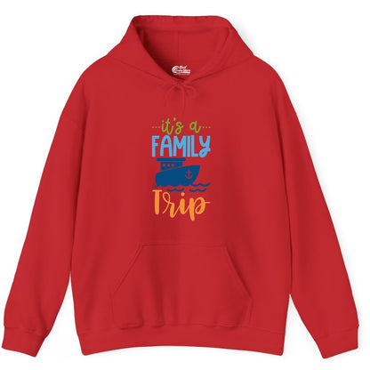 Family Cruise Shirts - Fun Matching Outfits for Family Trip Cruise (Hoodie) in Red - Family Cruise Trip Matching Shirts - Fun Ship Illustration Design