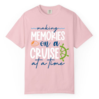 Making Memories Cruise Shirt - Nautical Cruise Vacation Apparel (Comfort Color) in Blossom - Making Memories on a Cruise Nautical Family Vacation Shirt