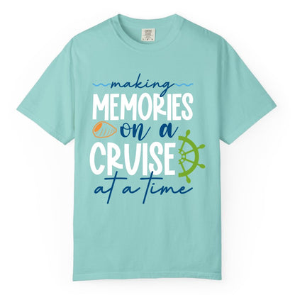 Making Memories Cruise Shirt - Nautical Cruise Vacation Apparel (Comfort Color) in Chalky Mint - Making Memories on a Cruise Nautical Family Vacation Shirt