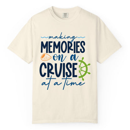 Making Memories Cruise Shirt - Nautical Cruise Vacation Apparel (Comfort Color) in Ivory - Making Memories on a Cruise Nautical Family Vacation Shirt