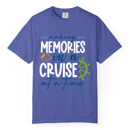 Making Memories Cruise Shirt - Nautical Cruise Vacation Apparel (Comfort Color) in Periwinkle - Making Memories on a Cruise Nautical Family Vacation Shirt
