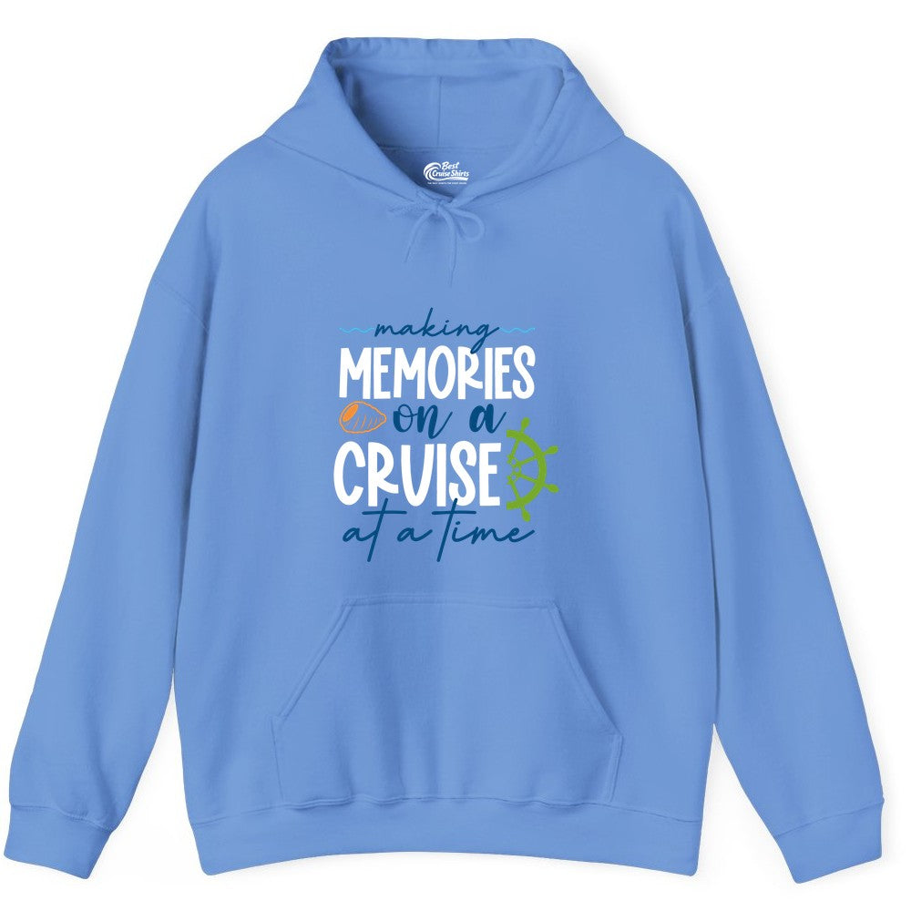 Making Memories Cruise Shirt - Nautical Cruise Vacation Apparel (Hoodie) in Carolina Blue - Making Memories on a Cruise Nautical Family Vacation Shirt