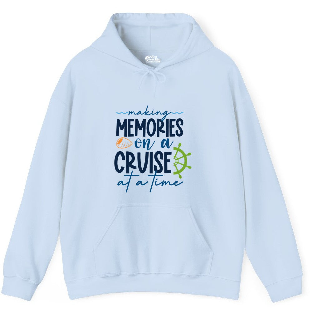 Making Memories Cruise Shirt - Nautical Cruise Vacation Apparel (Hoodie) in Light Blue - Making Memories on a Cruise Nautical Family Vacation Shirt