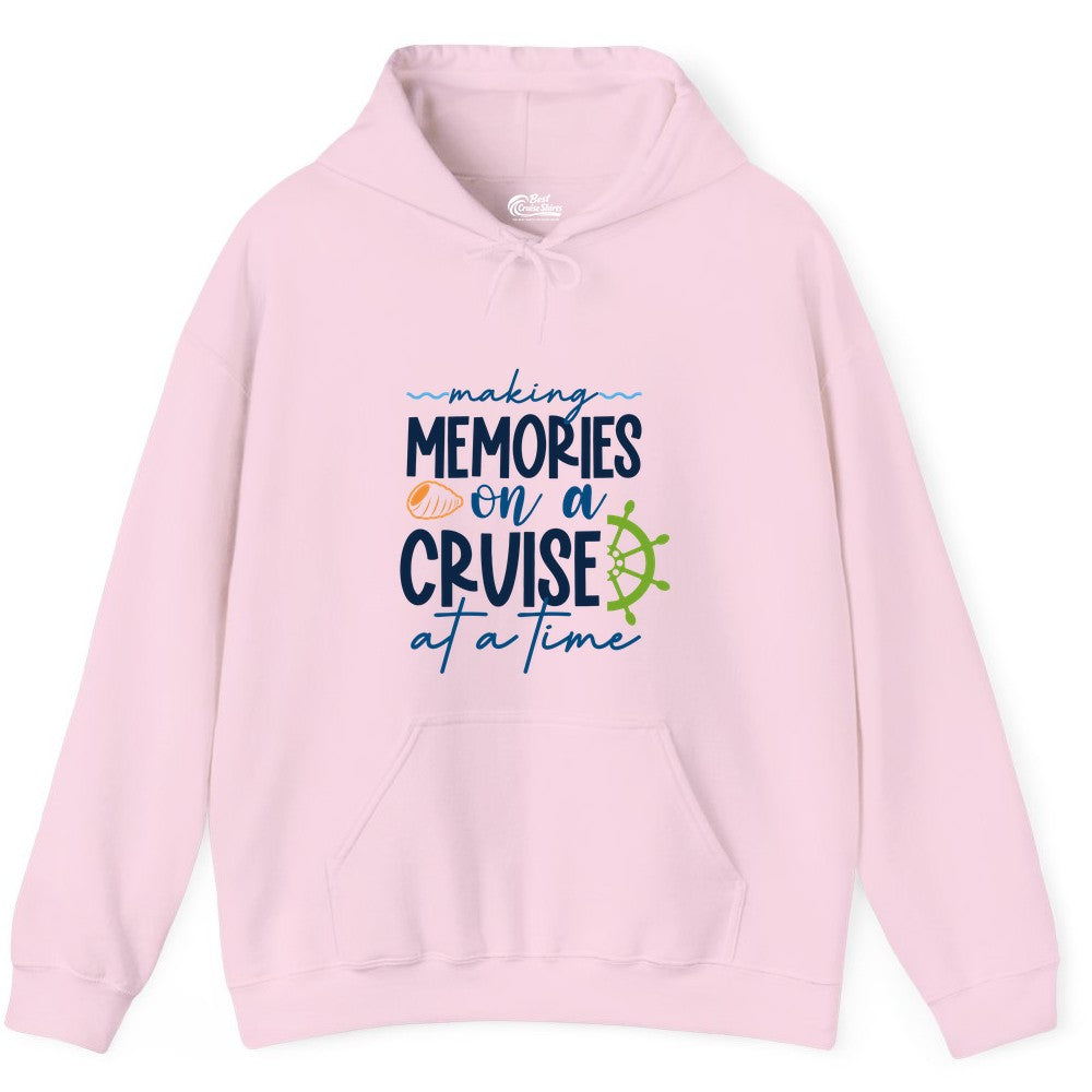Making Memories Cruise Shirt - Nautical Cruise Vacation Apparel (Hoodie) in Light Pink - Making Memories on a Cruise Nautical Family Vacation Shirt