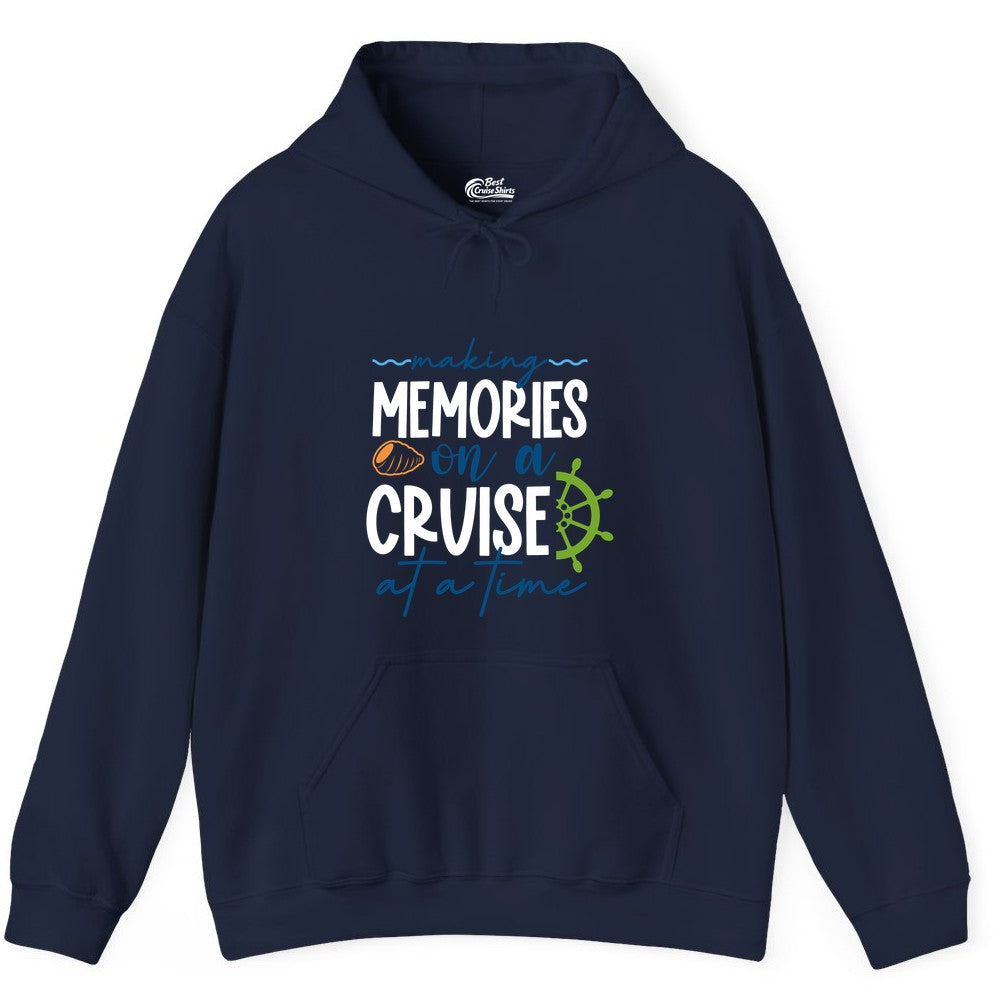 Making Memories Cruise Shirt - Nautical Cruise Vacation Apparel (Hoodie) in Navy - Making Memories on a Cruise Nautical Family Vacation Shirt