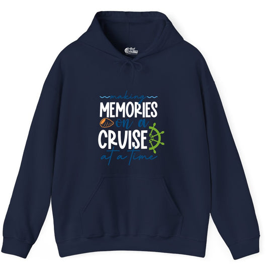 Making Memories Cruise Shirt - Nautical Cruise Vacation Apparel (Hoodie) in Navy - Making Memories on a Cruise Nautical Family Vacation Shirt