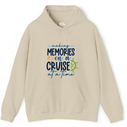 Making Memories Cruise Shirt - Nautical Cruise Vacation Apparel (Hoodie) in Sand - Making Memories on a Cruise Nautical Family Vacation Shirt