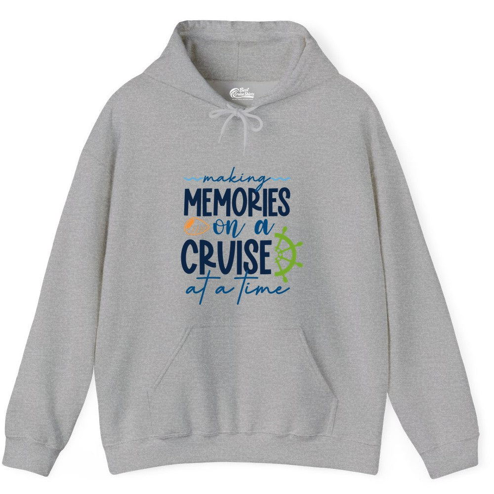 Making Memories Cruise Shirt - Nautical Cruise Vacation Apparel (Hoodie) in Sport Grey - Making Memories on a Cruise Nautical Family Vacation Shirt
