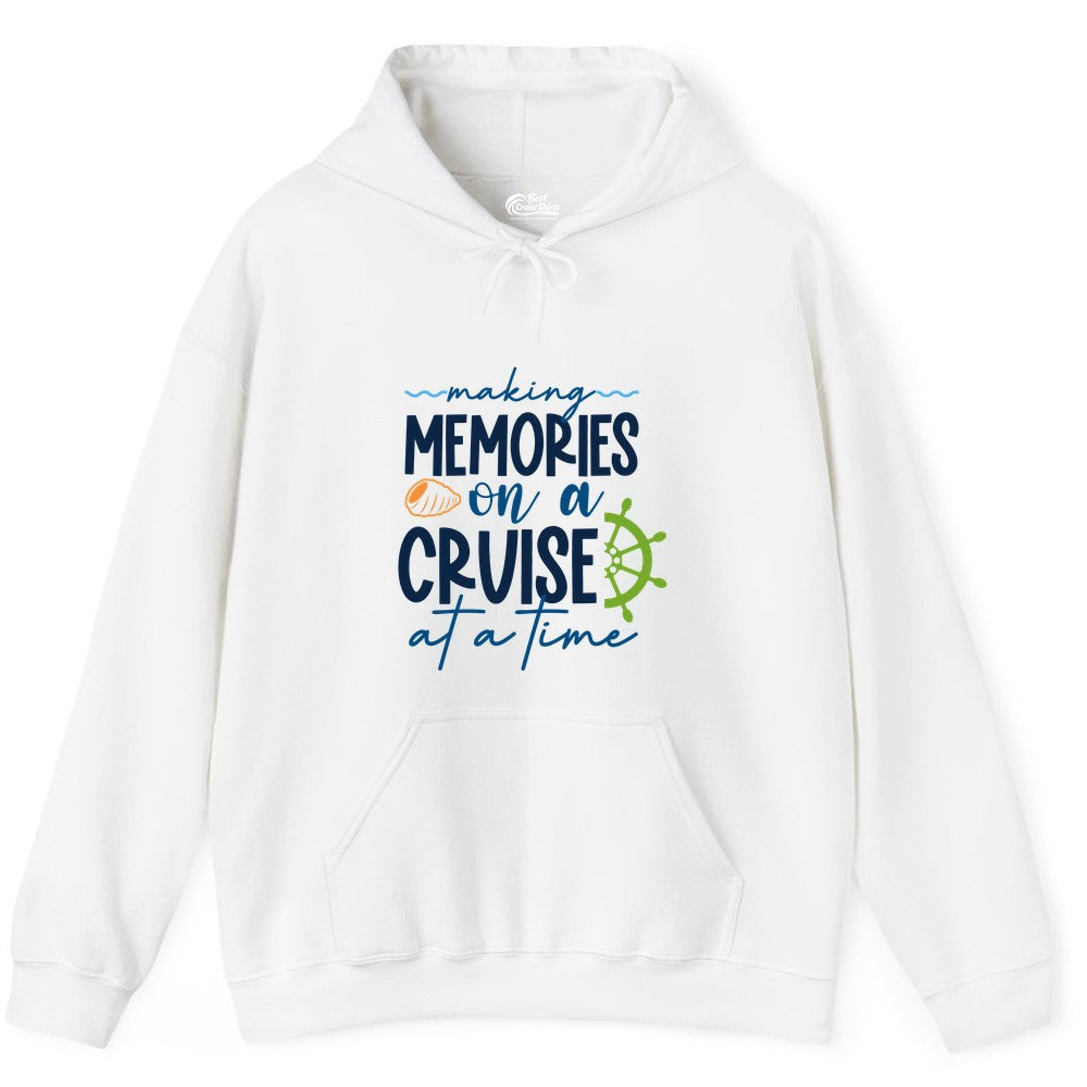 Making Memories Cruise Shirt - Nautical Cruise Vacation Apparel (Hoodie) in White - Making Memories on a Cruise Nautical Family Vacation Shirt