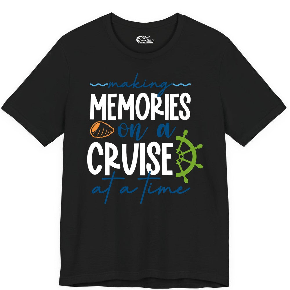 Making Memories Cruise Shirt - Nautical Cruise Vacation Apparel (Premium Tee) in Black - Making Memories on a Cruise Nautical Family Vacation Shirt