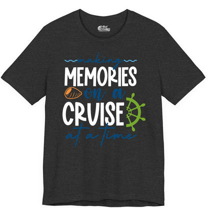 Making Memories Cruise Shirt - Nautical Cruise Vacation Apparel (Premium Tee) in Dark Grey Heather - Making Memories on a Cruise Nautical Family Vacation Shirt