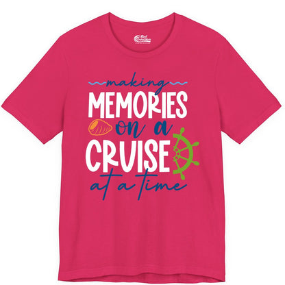 Making Memories Cruise Shirt - Nautical Cruise Vacation Apparel (Premium Tee) in Fuchsia - Making Memories on a Cruise Nautical Family Vacation Shirt