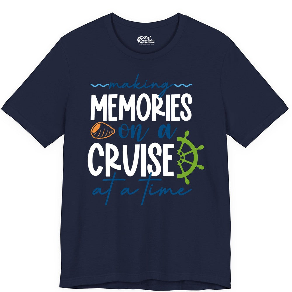 Making Memories Cruise Shirt - Nautical Cruise Vacation Apparel (Premium Tee) in Navy - Making Memories on a Cruise Nautical Family Vacation Shirt