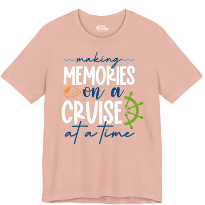 Making Memories Cruise Shirt - Nautical Cruise Vacation Apparel (Premium Tee) in Peach - Making Memories on a Cruise Nautical Family Vacation Shirt