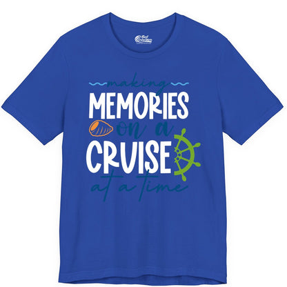 Making Memories Cruise Shirt - Nautical Cruise Vacation Apparel (Premium Tee) in True Royal - Making Memories on a Cruise Nautical Family Vacation Shirt