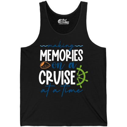 Making Memories Cruise Shirt - Nautical Cruise Vacation Apparel (Tank Top) in Black - Making Memories on a Cruise Nautical Family Vacation Shirt