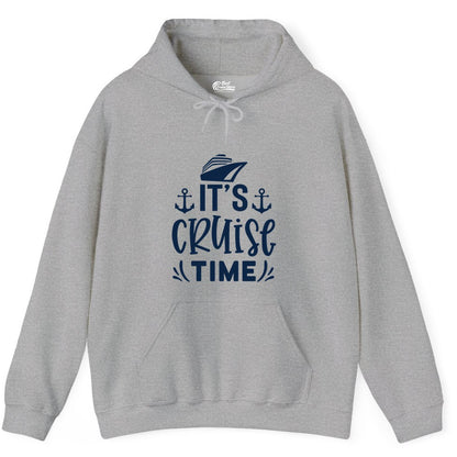 Its Cruise Time Shirt - Cruise Apparel Nautical Shirt Gift (Hoodie) in Sport Grey - It’s Cruise Time Nautical Shirt With Anchors and Cruise Ship Graphic