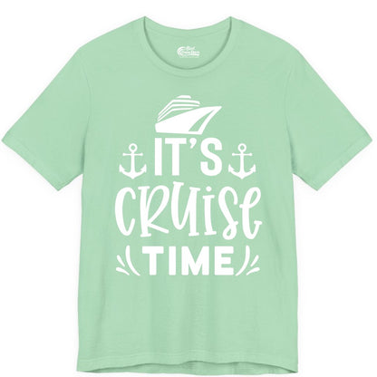 Its Cruise Time Shirt - Cruise Apparel Nautical Shirt Gift (Premium Tee) in Mint - It’s Cruise Time Nautical Shirt With Anchors and Cruise Ship Graphic