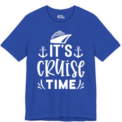 Its Cruise Time Shirt - Cruise Apparel Nautical Shirt Gift (Premium Tee) in True Royal - It’s Cruise Time Nautical Shirt With Anchors and Cruise Ship Graphic