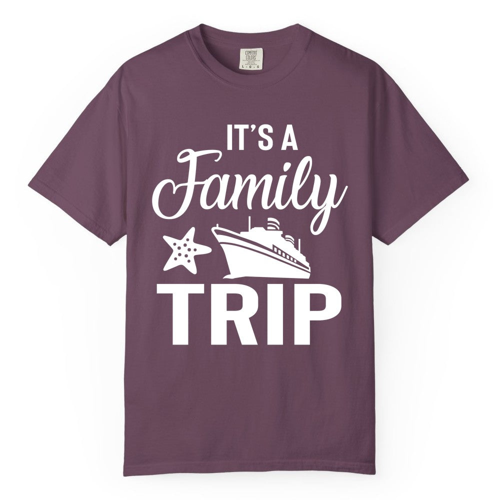 Family Cruise Shirt - Matching Family Vacation Shirts for Cruise Trips (Comfort Color) in Berry - Family Cruise Trip Shirt - Nautical Matching Family Vacation Tee Design