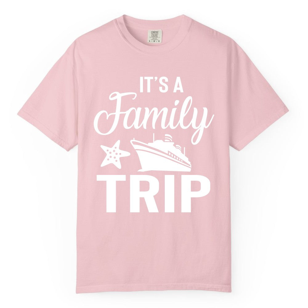 Family Cruise Shirt - Matching Family Vacation Shirts for Cruise Trips (Comfort Color) in Blossom - Family Cruise Trip Shirt - Nautical Matching Family Vacation Tee Design
