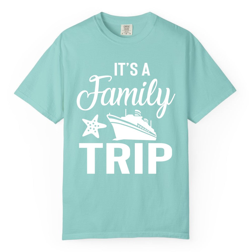 Family Cruise Shirt - Matching Family Vacation Shirts for Cruise Trips (Comfort Color) in Chalky Mint - Family Cruise Trip Shirt - Nautical Matching Family Vacation Tee Design
