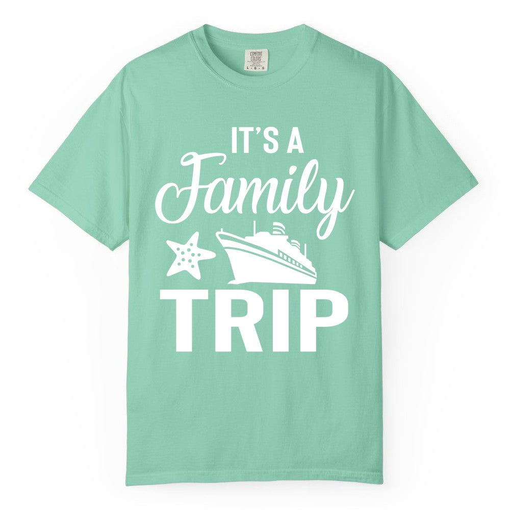 Family Cruise Shirt - Matching Family Vacation Shirts for Cruise Trips (Comfort Color) in Island Reef - Family Cruise Trip Shirt - Nautical Matching Family Vacation Tee Design