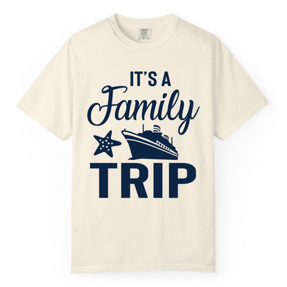 Family Cruise Shirt - Matching Family Vacation Shirts for Cruise Trips (Comfort Color) in Ivory - Family Cruise Trip Shirt - Nautical Matching Family Vacation Tee Design