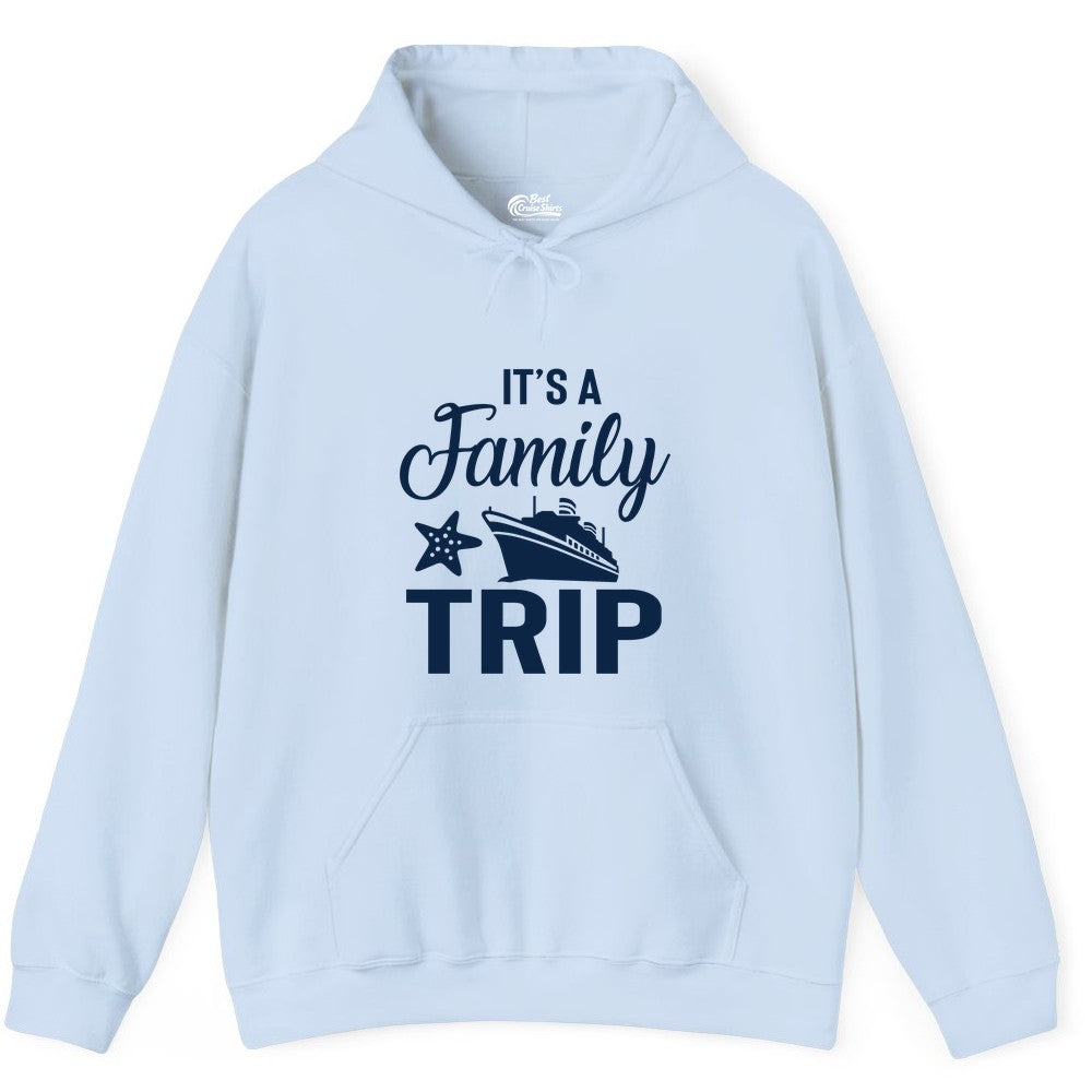 Family Cruise Shirt - Matching Family Vacation Shirts for Cruise Trips (Hoodie) in Light Blue - Family Cruise Trip Shirt - Nautical Matching Family Vacation Tee Design