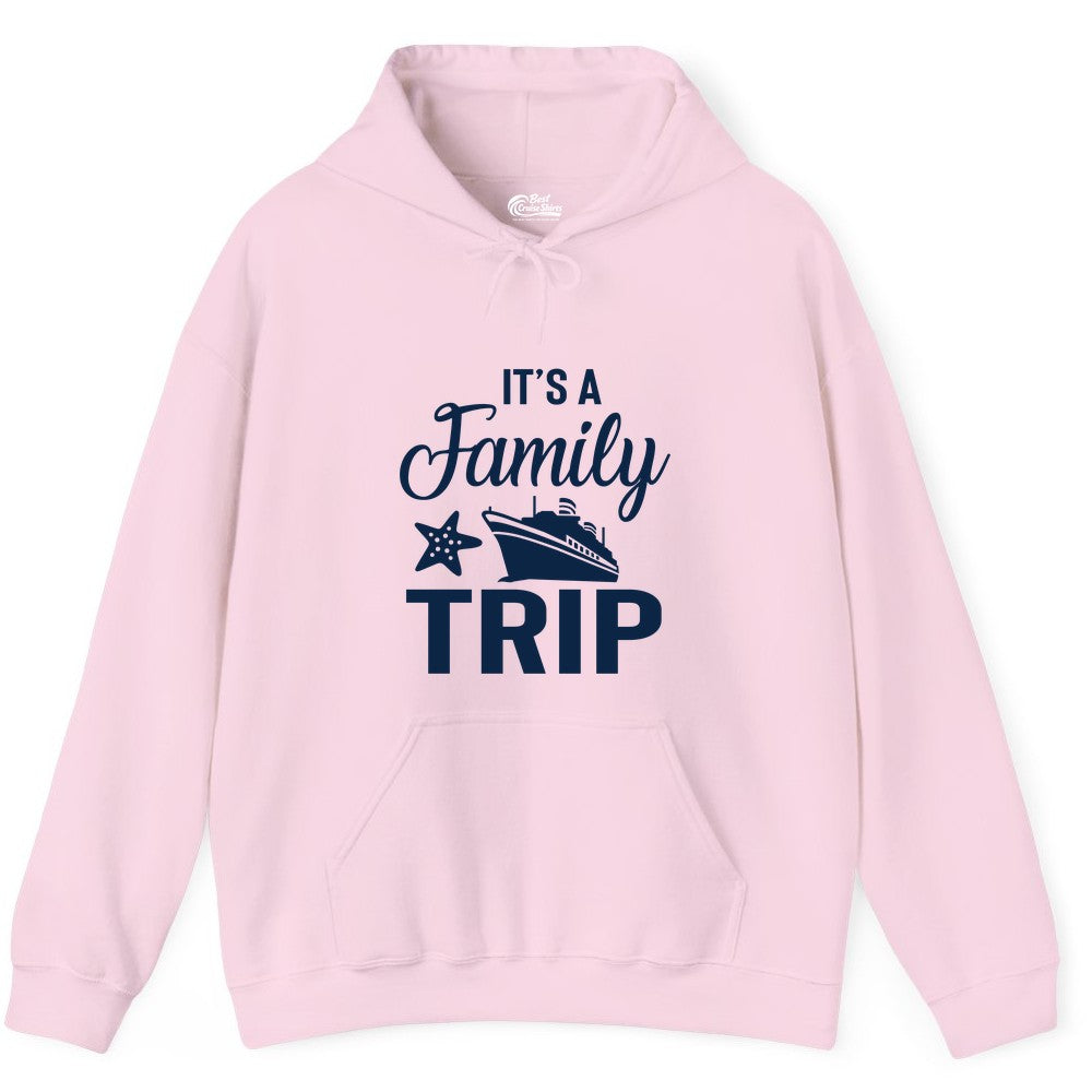 Family Cruise Shirt - Matching Family Vacation Shirts for Cruise Trips (Hoodie) in Light Pink - Family Cruise Trip Shirt - Nautical Matching Family Vacation Tee Design