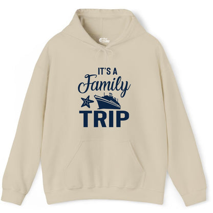 Family Cruise Shirt - Matching Family Vacation Shirts for Cruise Trips (Hoodie) in Sand - Family Cruise Trip Shirt - Nautical Matching Family Vacation Tee Design